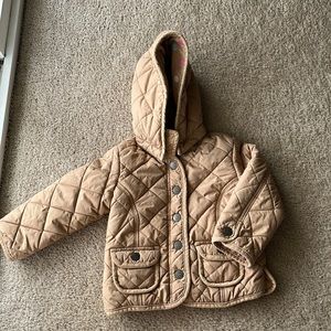 Baby GAP Girls Coat Coral Quilted Hooded Military Peplum Trench Jacket 0-6 £24.9 Baby GAP Girls Coat Coral Quilted Hooded Military Peplum Trench Jacket 0-6 £24.9
